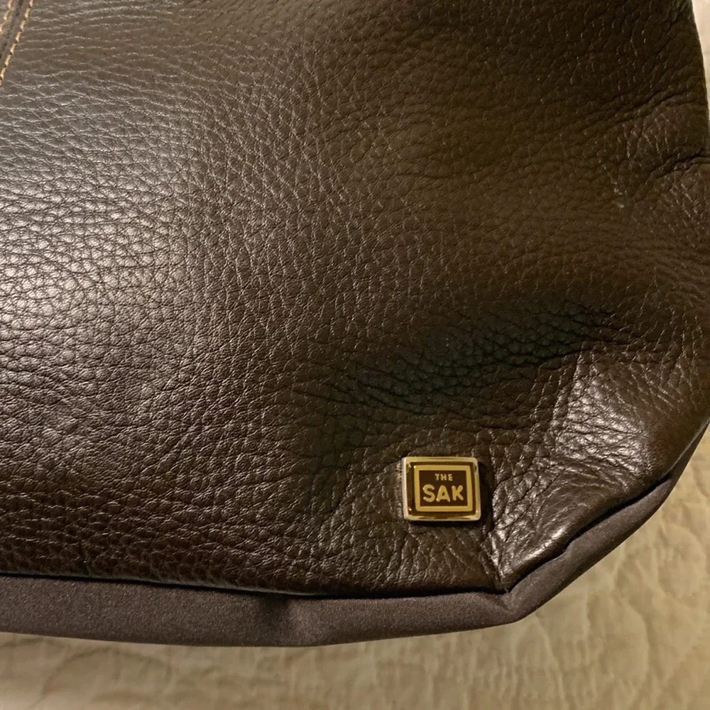 The SAK Brown Leather Shoulder Bag Perfect Condition Adjustable Shoulder Strap